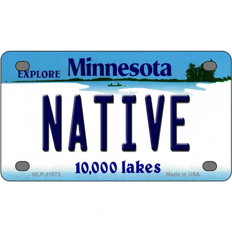 Native Minnesota State Novelty License Plate 4" x 2.2" (MLP)