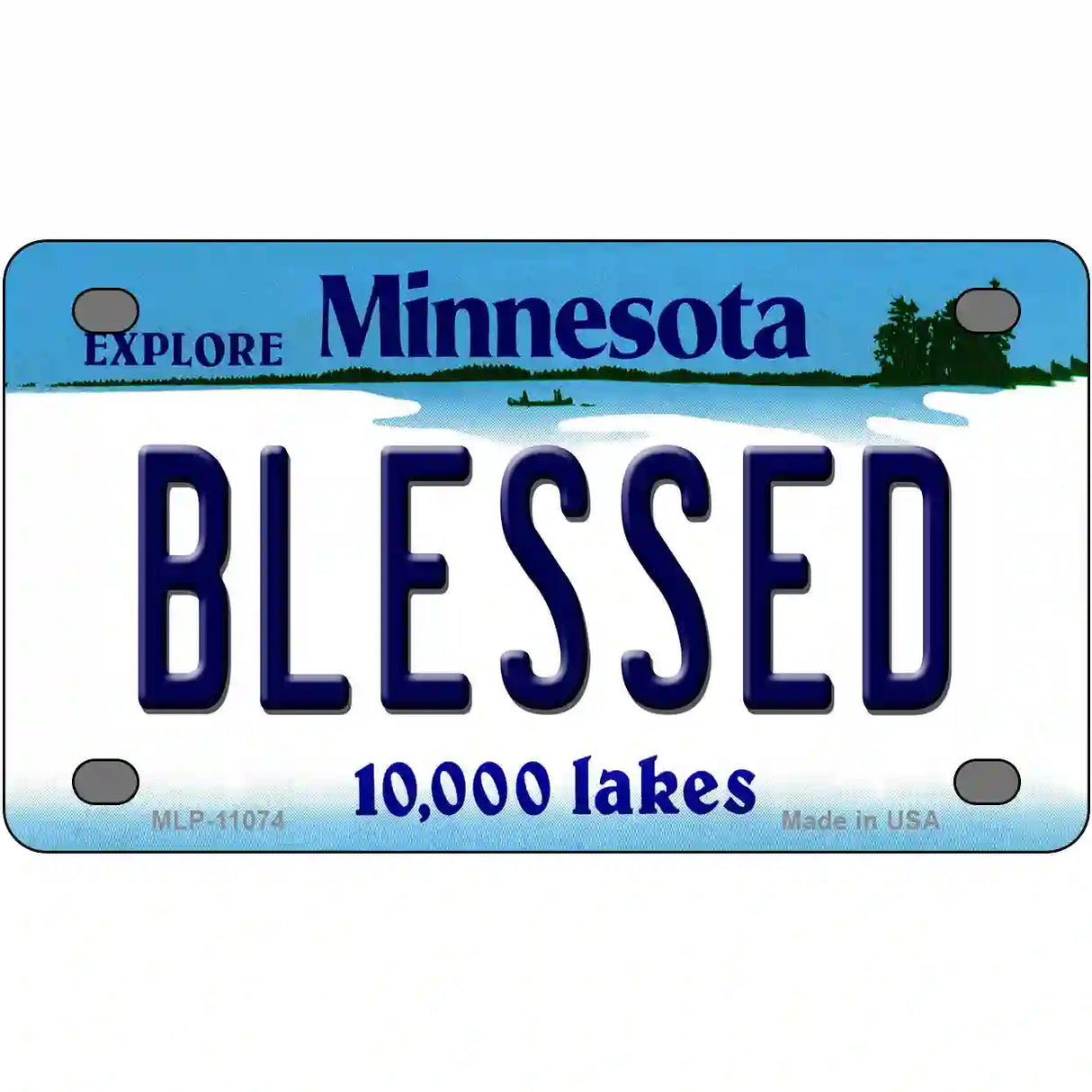 Blessed Minnesota State Novelty License Plate 4" x 2.2" (MLP)