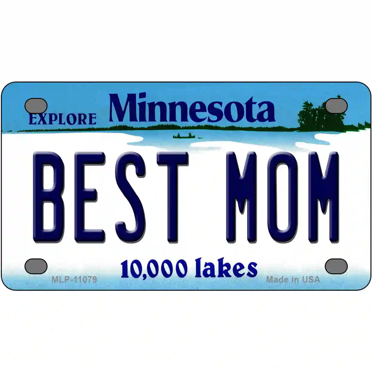 Best Mom Minnesota State Novelty License Plate 4" x 2.2" (MLP)