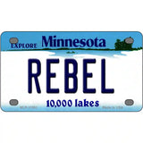 Rebel Minnesota State Novelty License Plate 4" x 2.2" (MLP)