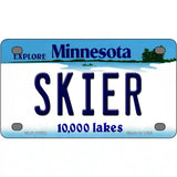 Skier Minnesota State Novelty License Plate 4" x 2.2" (MLP)