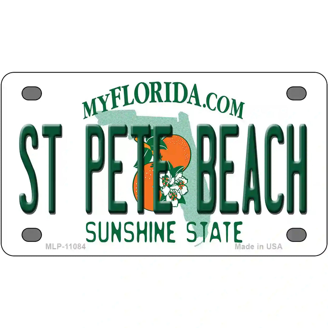 St Pete Beach Florida Metal Novelty License Plate 4" x 2.2" (MLP)