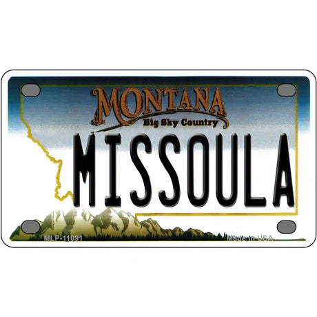 Missoula Montana State Novelty License Plate 4" x 2.2" (MLP)