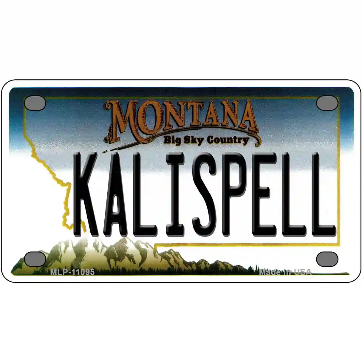 Kalispell Montana State Novelty License Plate 4" x 2.2" (MLP)