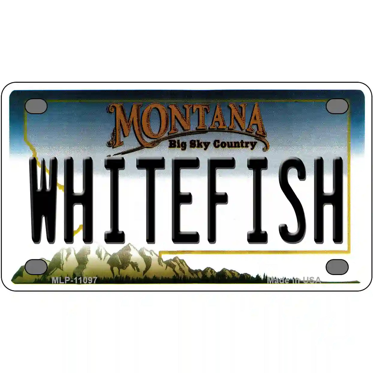 Whitefish Montana State Novelty License Plate