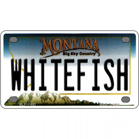 Whitefish Montana State Novelty License Plate 4" x 2.2" (MLP)