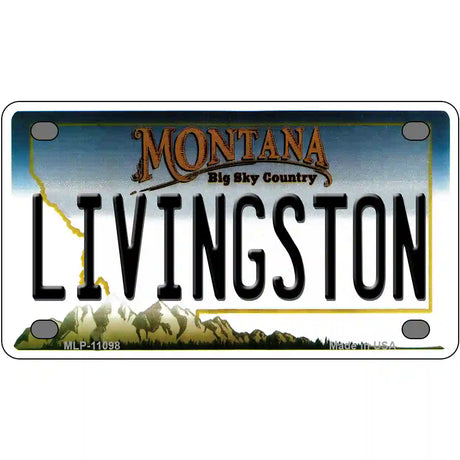 Livingston Montana State Novelty License Plate 4" x 2.2" (MLP)