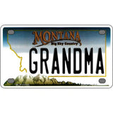 Grandma Montana State Novelty License Plate 4" x 2.2" (MLP)