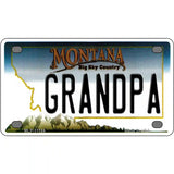 Grandpa Montana State Novelty License Plate 4" x 2.2" (MLP)