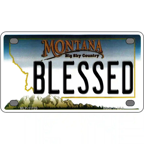 Blessed Montana State Novelty License Plate 4" x 2.2" (MLP)