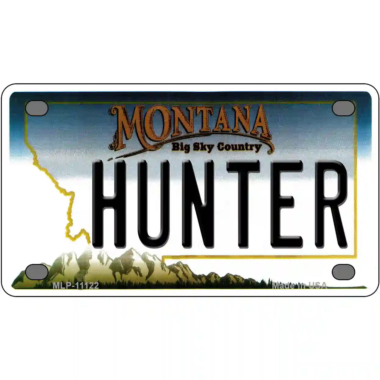 Hunter Montana State Novelty License Plate 4" x 2.2" (MLP)