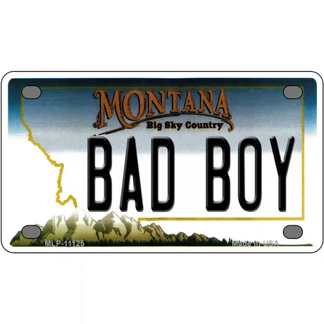 Bad Boy Montana State Novelty License Plate 4" x 2.2" (MLP)