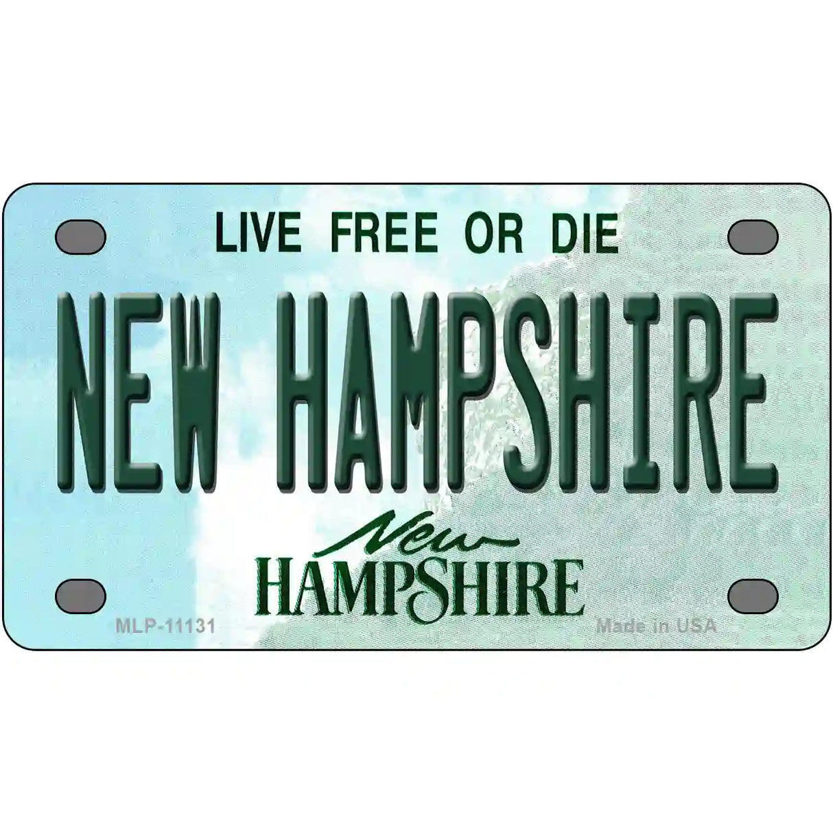 New Hampshire State License Plate 4" x 2.2" (MLP)