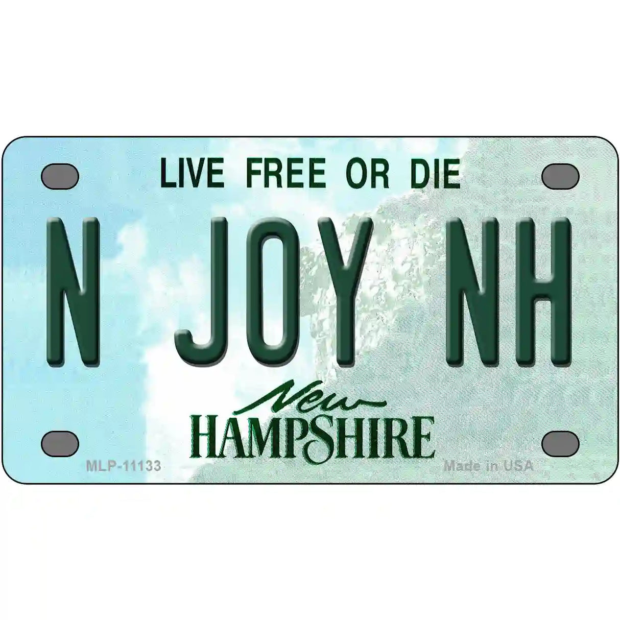 N Joy NH New Hampshire State License Plate 4" x 2.2" (MLP)