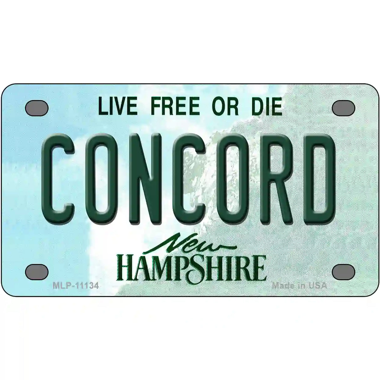 Concord New Hampshire State License Plate 4" x 2.2" (MLP)