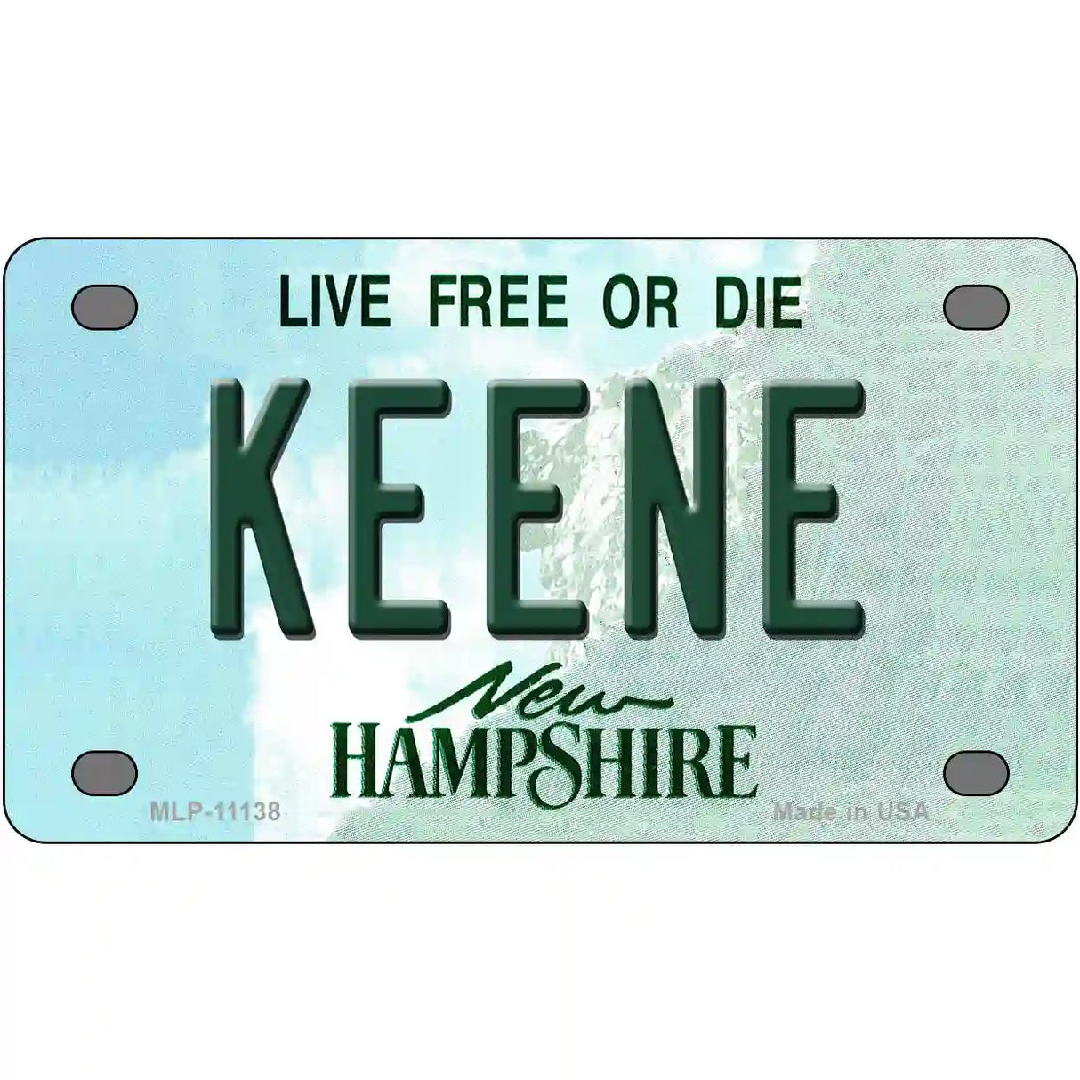 Keene New Hampshire State License Plate 4" x 2.2" (MLP)