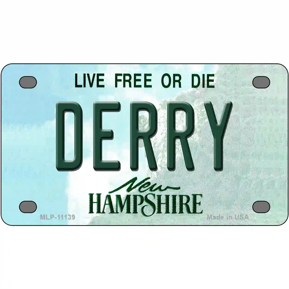 Derry New Hampshire State License Plate