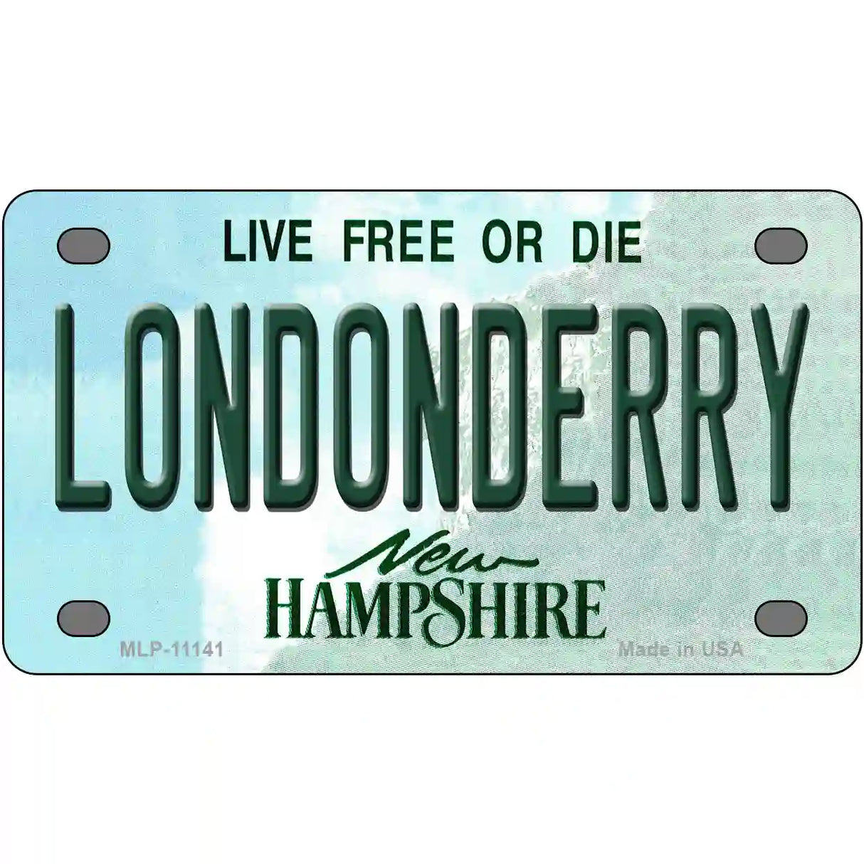 Londonderry New Hampshire State License Plate 4" x 2.2" (MLP)