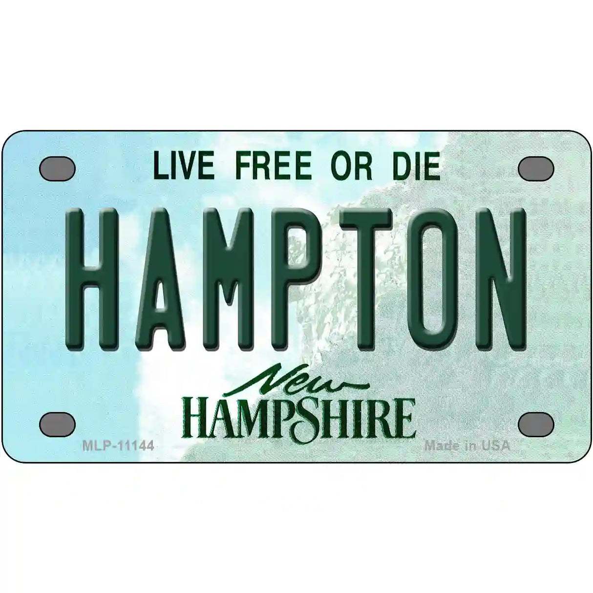 Hampton New Hampshire State License Plate 4" x 2.2" (MLP)