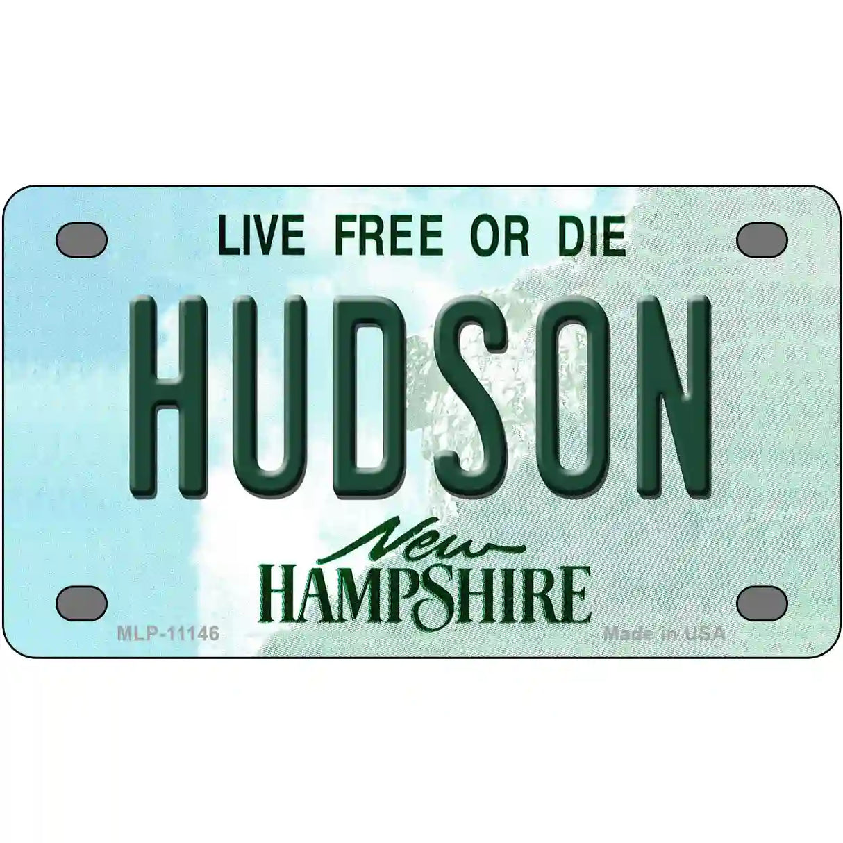 Hudson New Hampshire State License Plate 4" x 2.2" (MLP)