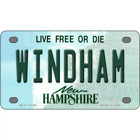 Windham New Hampshire State License Plate 4" x 2.2" (MLP)