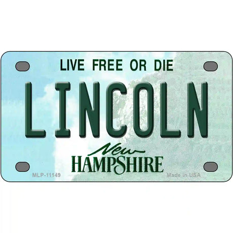 Lincoln New Hampshire State License Plate 4" x 2.2" (MLP)