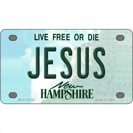 Jesus New Hampshire State License Plate 4" x 2.2" (MLP)