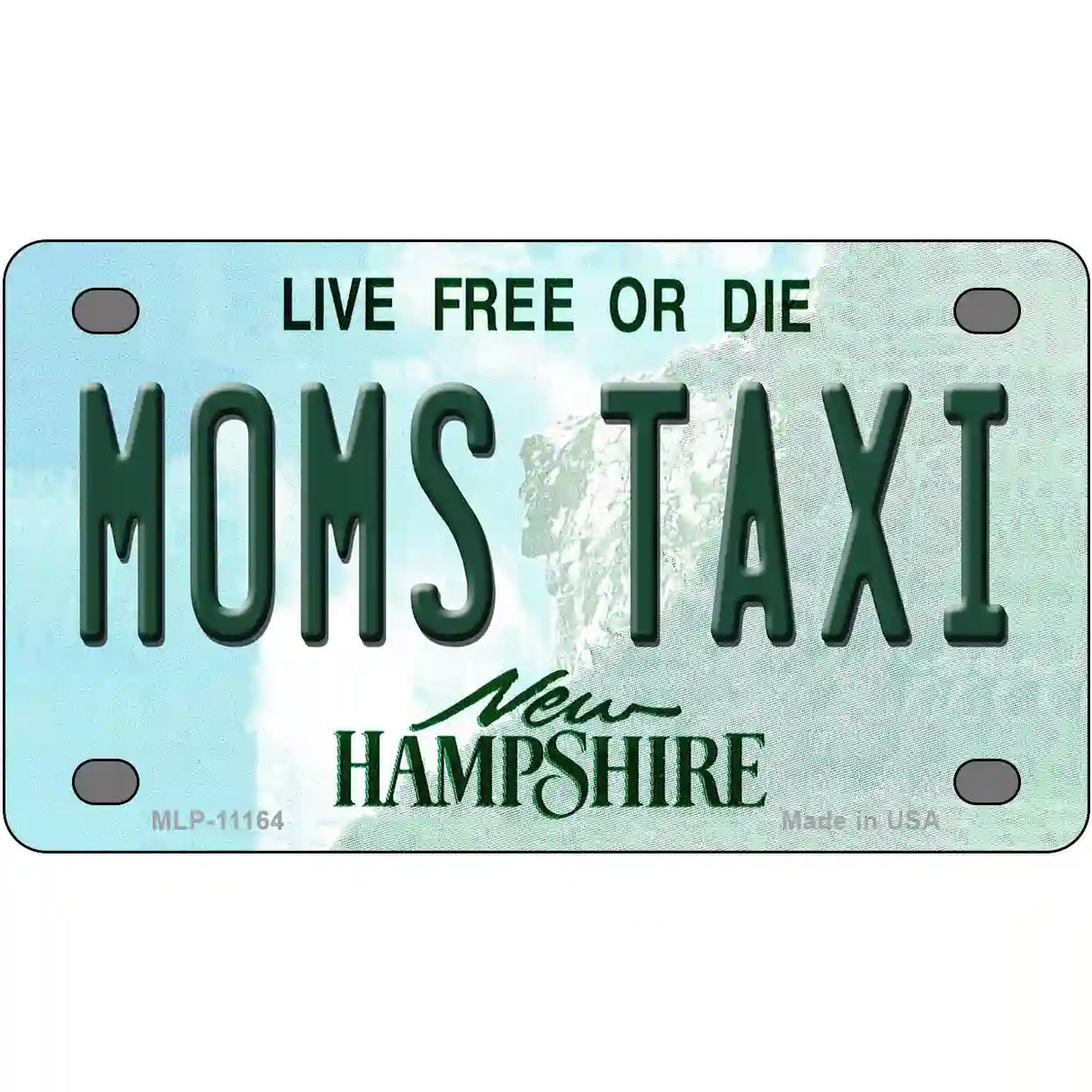 Moms Taxi New Hampshire State License Plate 4" x 2.2" (MLP)