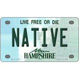 Native New Hampshire State License Plate 4" x 2.2" (MLP)