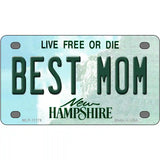 Best Mom New Hampshire State License Plate 4" x 2.2" (MLP)