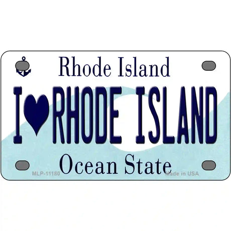 I Love Rhode Island State License Plate Novelty License Plate 4" x 2.2" (MLP)