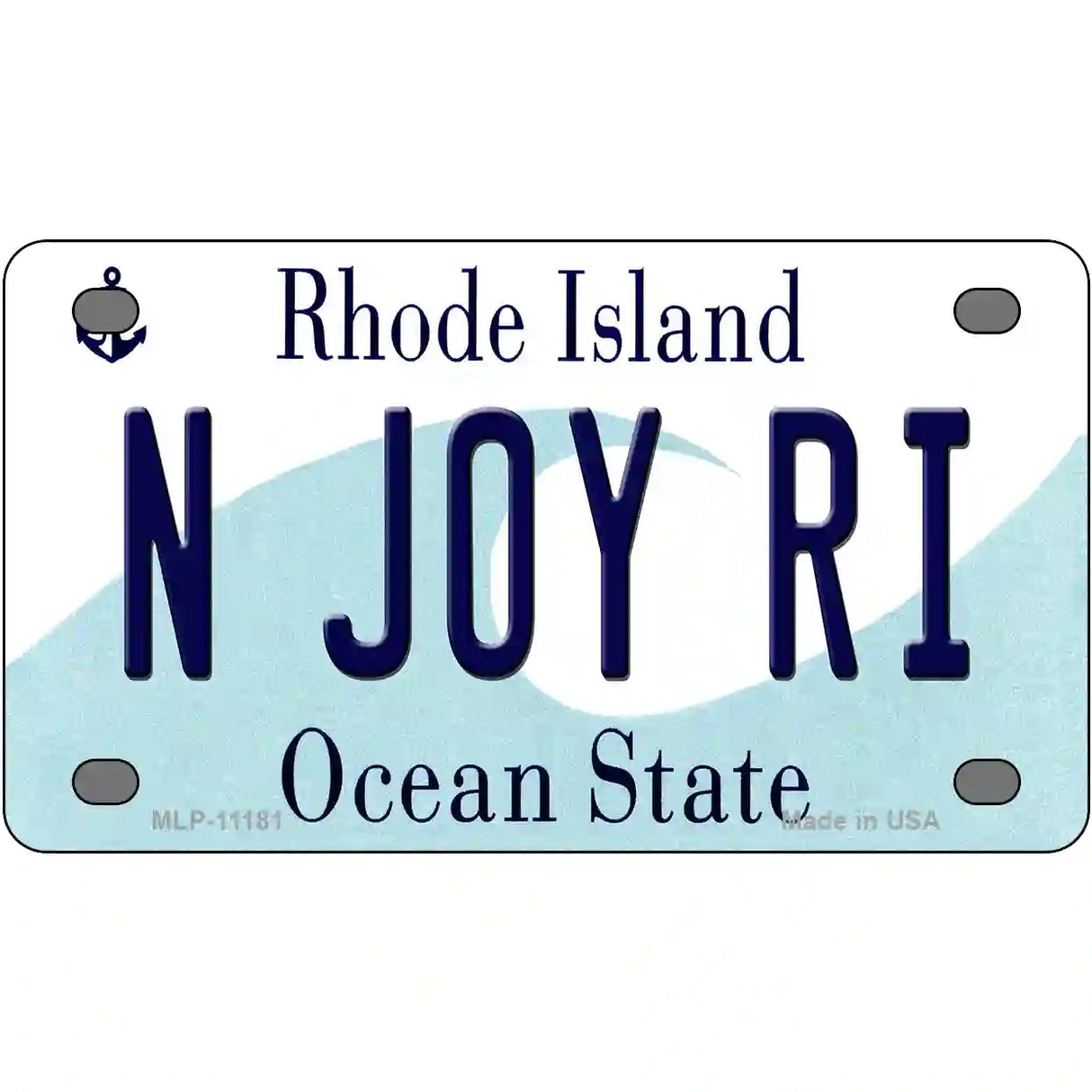 N Joy RI Rhode Island State License Plate Novelty License Plate 4" x 2.2" (MLP)