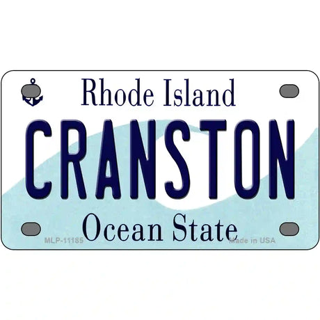 Cranston Rhode Island State License Plate Novelty License Plate 4" x 2.2" (MLP)