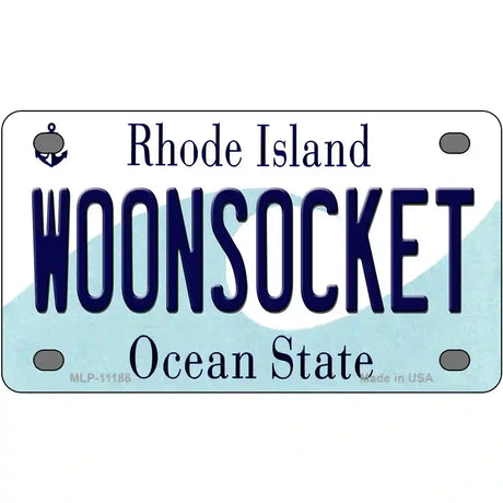 Woonsocket Rhode Island State License Plate Novelty License Plate 4" x 2.2" (MLP)