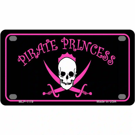 Pirate Princess Novelty Metal License Plate 4" x 2.2" (MLP)