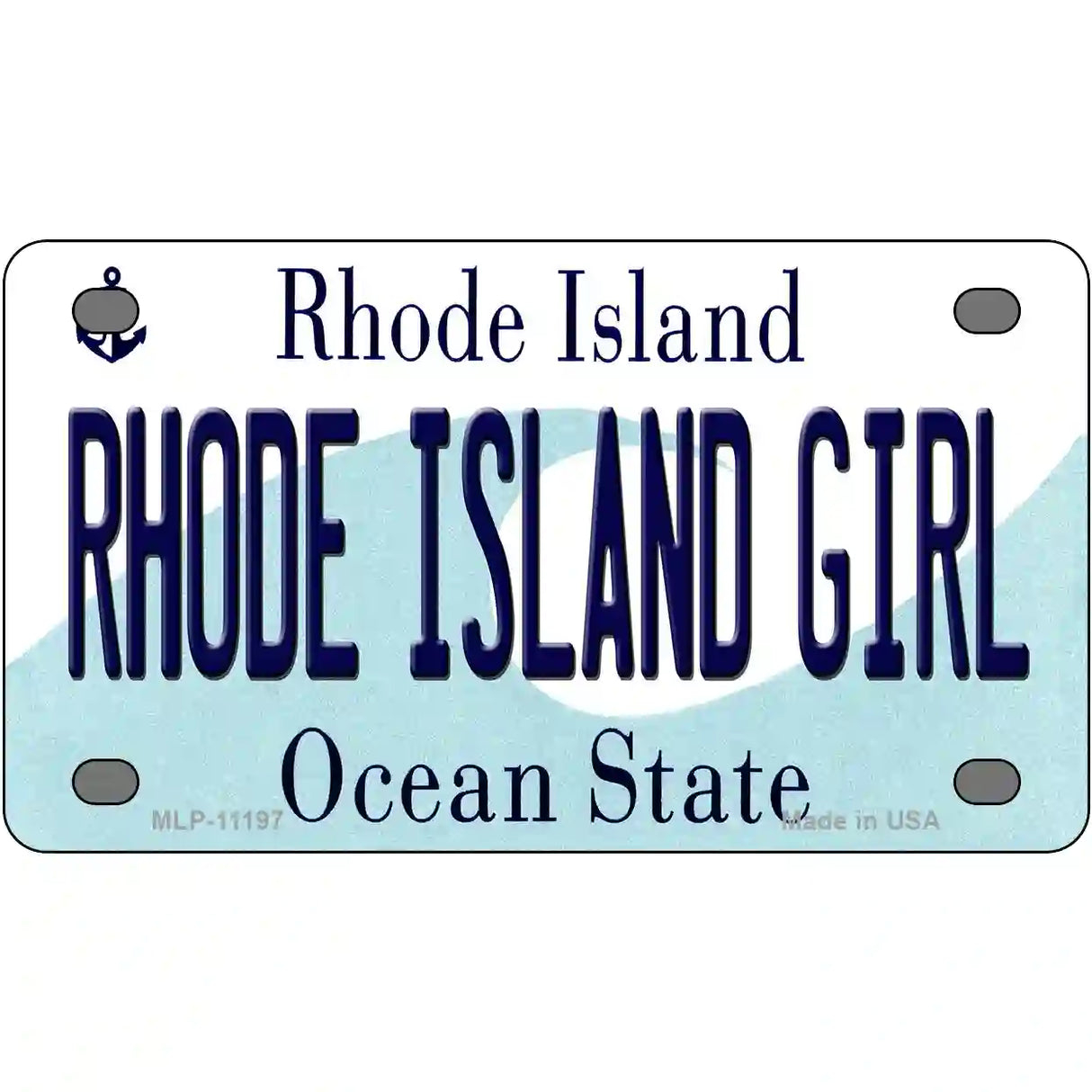 Rhode Island Girl Rhode Island State License Plate Novelty License Plate 4" x 2.2" (MLP)