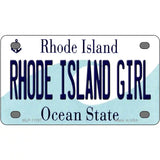 Rhode Island Girl Rhode Island State License Plate Novelty License Plate 4" x 2.2" (MLP)