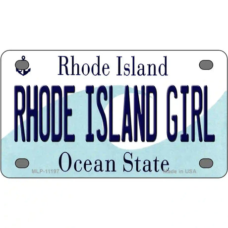 Rhode Island Girl Rhode Island State License Plate Novelty License Plate 4" x 2.2" (MLP)