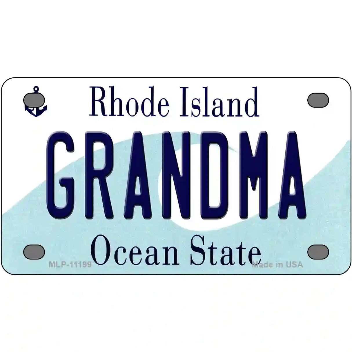 Grandma Rhode Island State License Plate Novelty License Plate 4" x 2.2" (MLP)