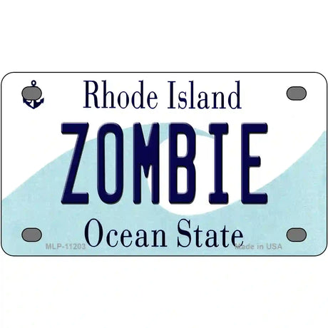 Zombie Rhode Island State License Plate Novelty License Plate 4" x 2.2" (MLP)