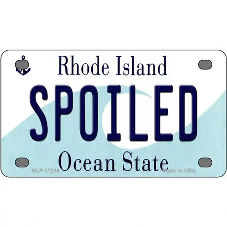 Spoiled Rhode Island State License Plate Novelty License Plate 4" x 2.2" (MLP)