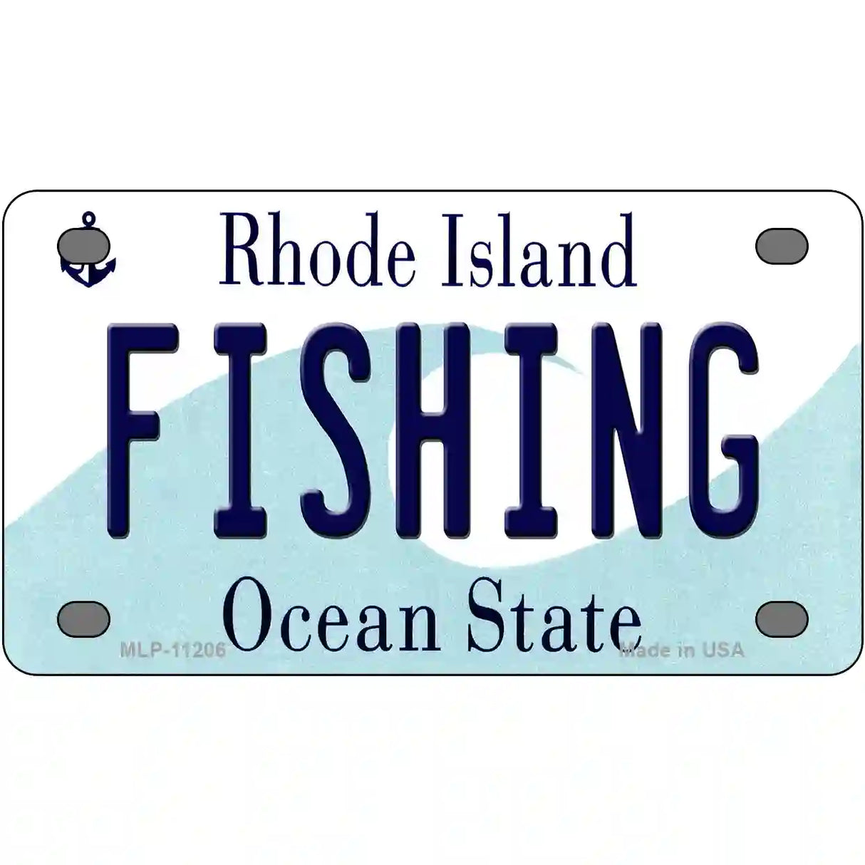 Fishing Rhode Island State License Plate Novelty License Plate 4" x 2.2" (MLP)