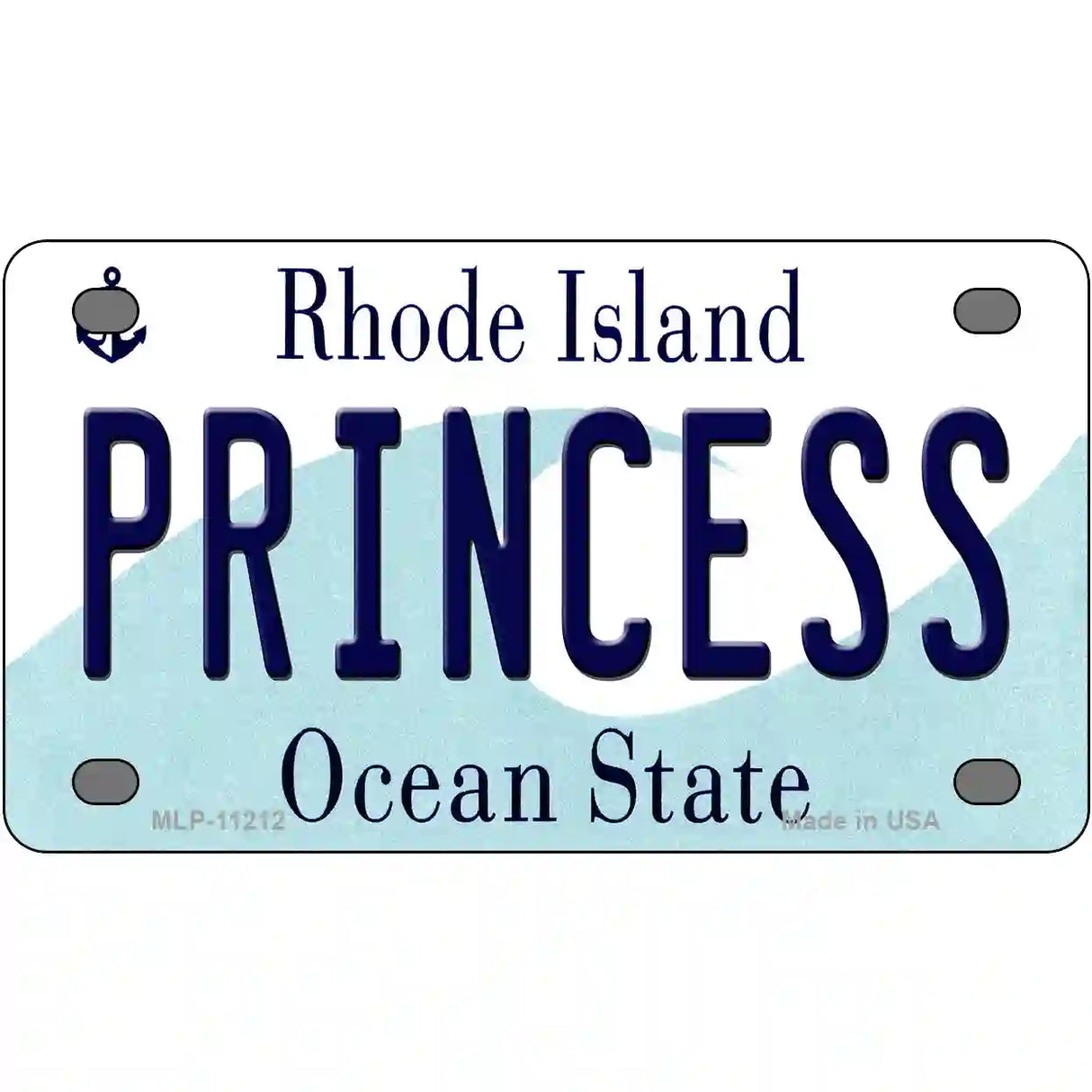 Princess Rhode Island State License Plate Novelty License Plate 4" x 2.2" (MLP)