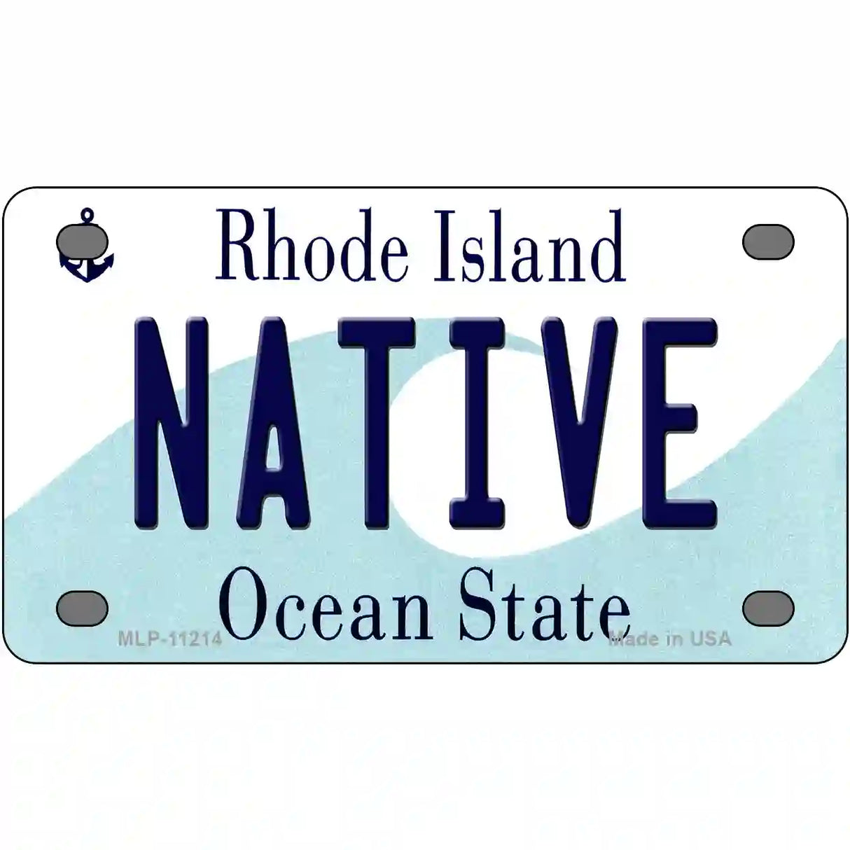 Native Rhode Island State License Plate Novelty License Plate 4" x 2.2" (MLP)