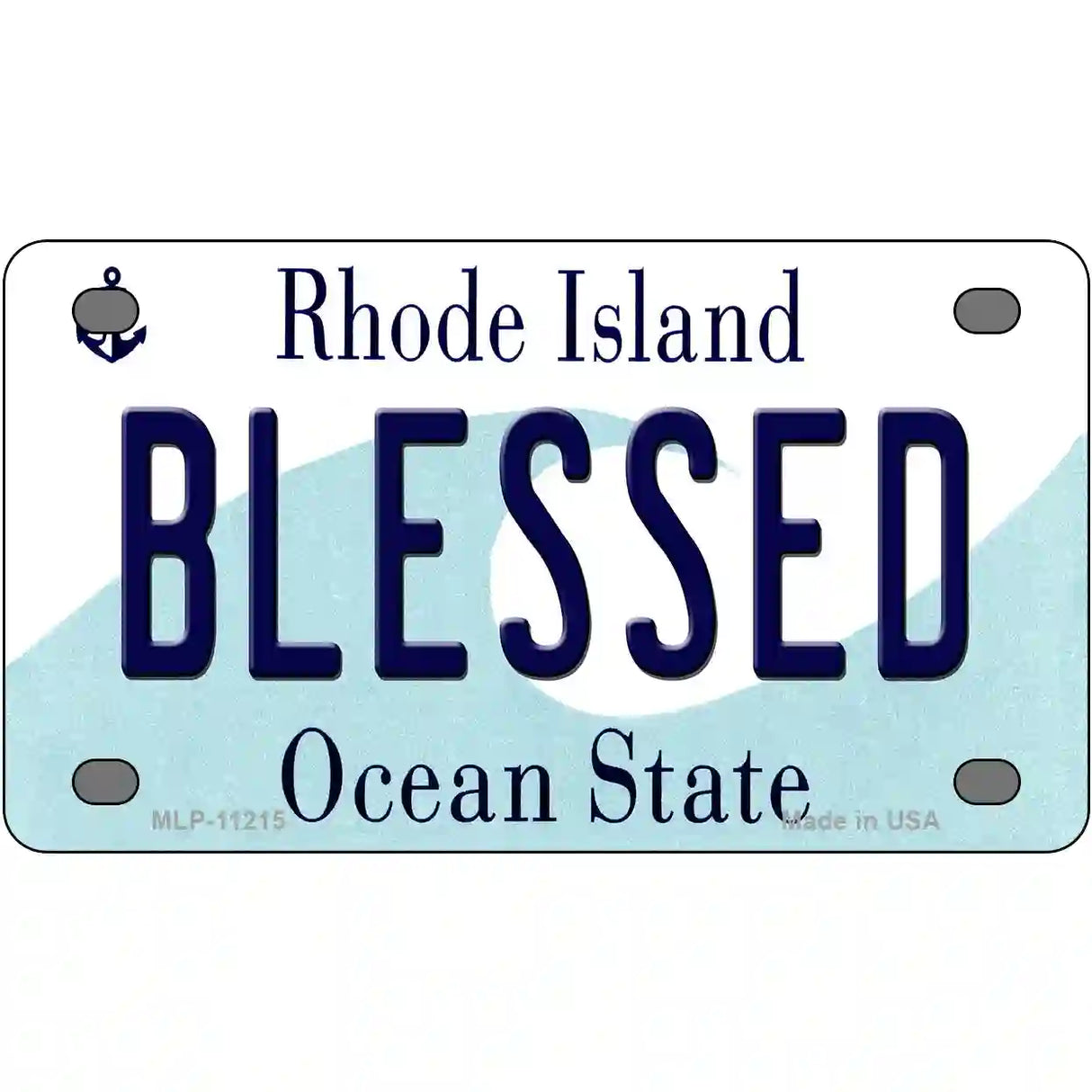 Blessed Rhode Island State License Plate Novelty License Plate 4" x 2.2" (MLP)