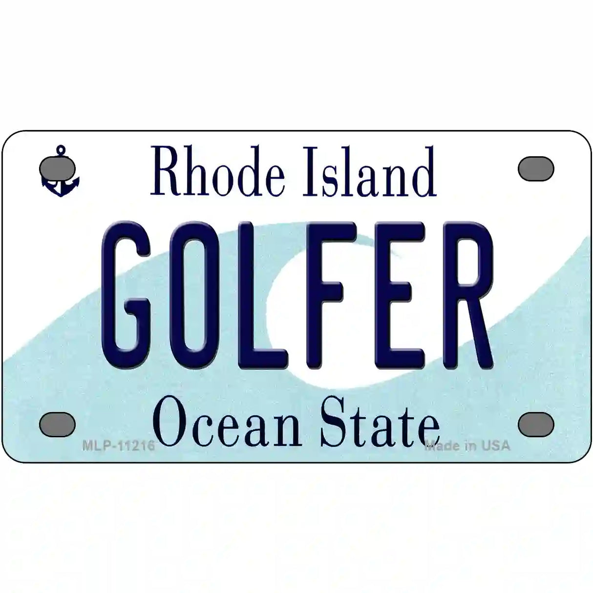 Golfer Rhode Island State License Plate Novelty License Plate 4" x 2.2" (MLP)