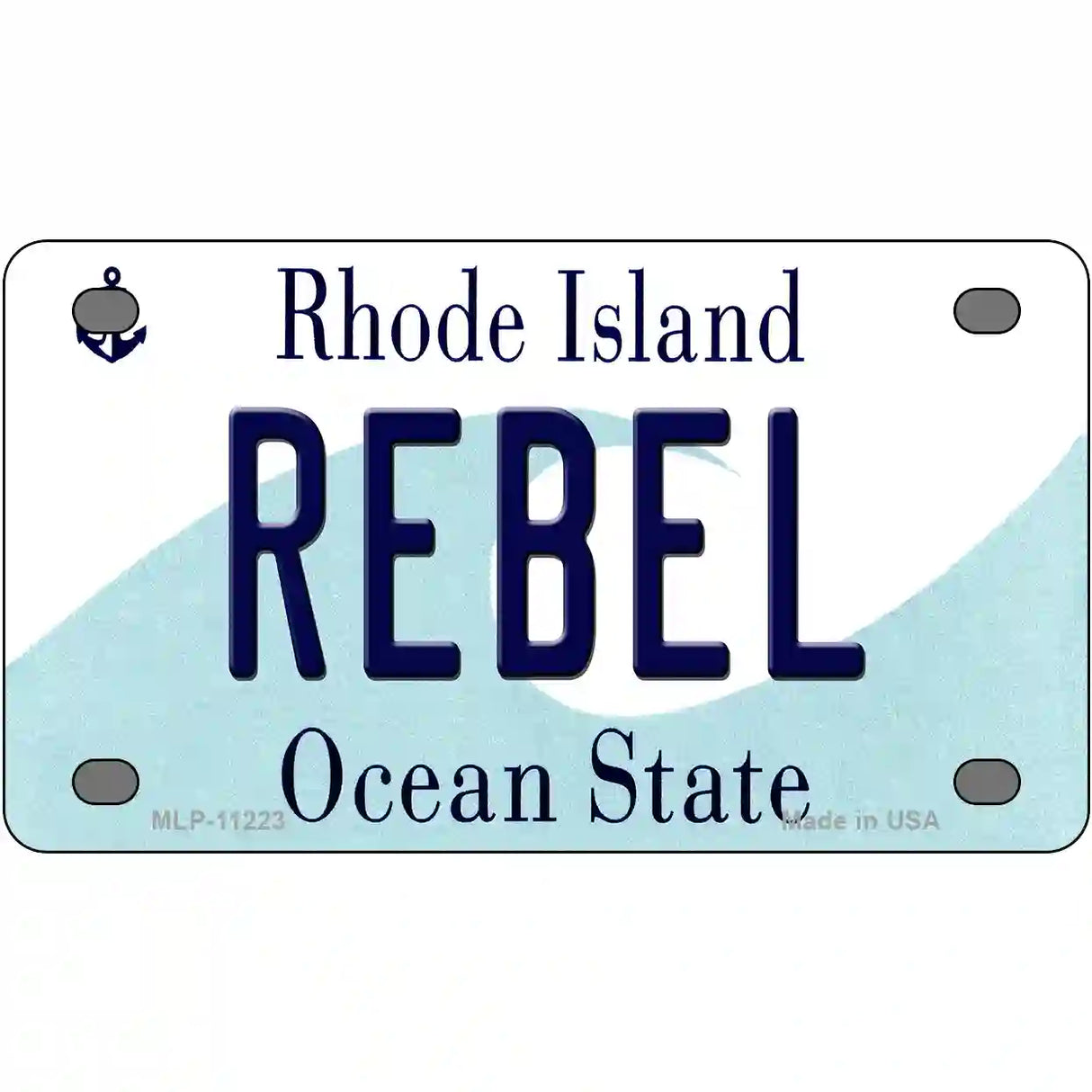 Rebel Rhode Island State License Plate Novelty License Plate 4" x 2.2" (MLP)