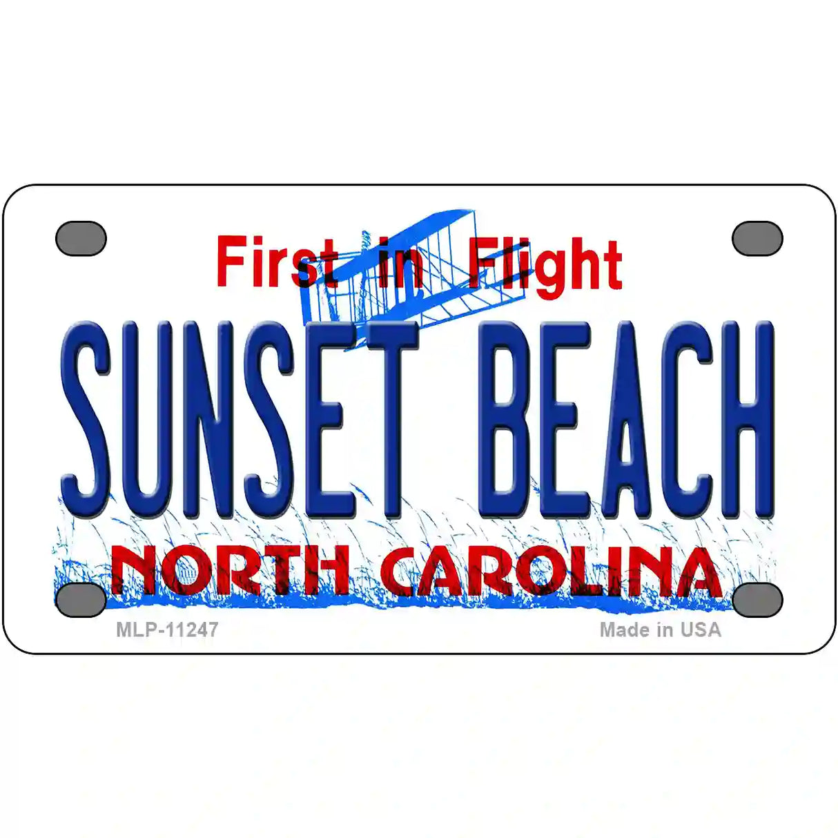 Sunset Beach North Carolina State Novelty Metal License Plate 4" x 2.2" (MLP)