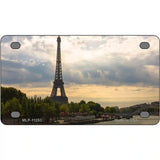 Eiffel Tower Day Overlooking Water Novelty Metal License Plate 4" x 2.2" (MLP)