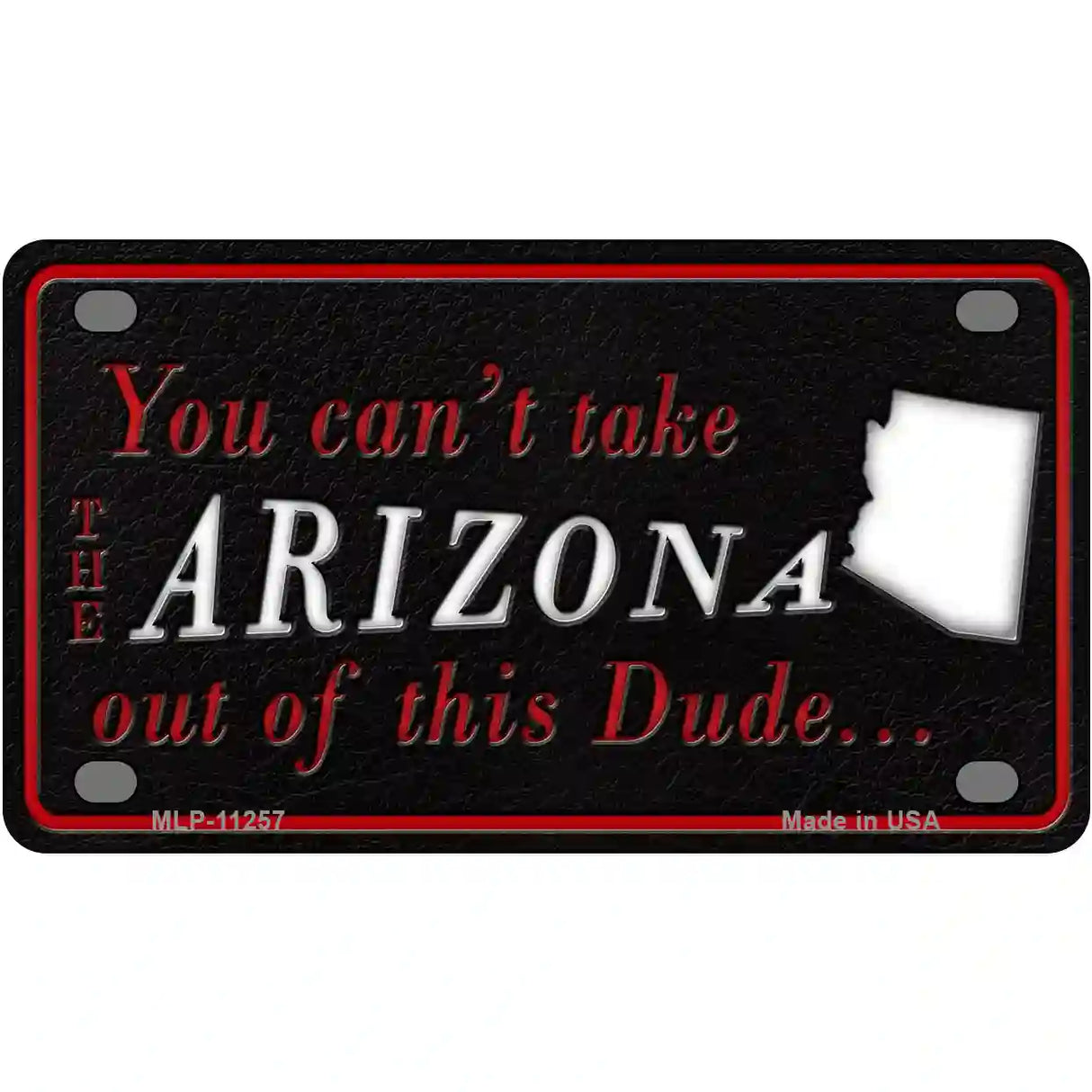 Arizona Dude Novelty Metal License Plate 4" x 2.2" (MLP)